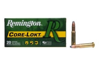 Remington CORE-LOKT 30-30 150gr SP Ammo with copper jacket and lead core.